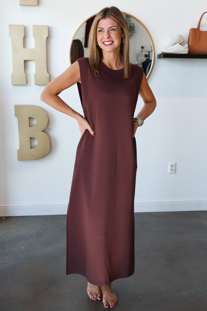 Shift Maxi Dress - Brown