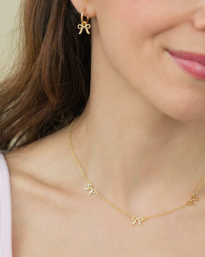 Beautiful Bows Earrings - Gold