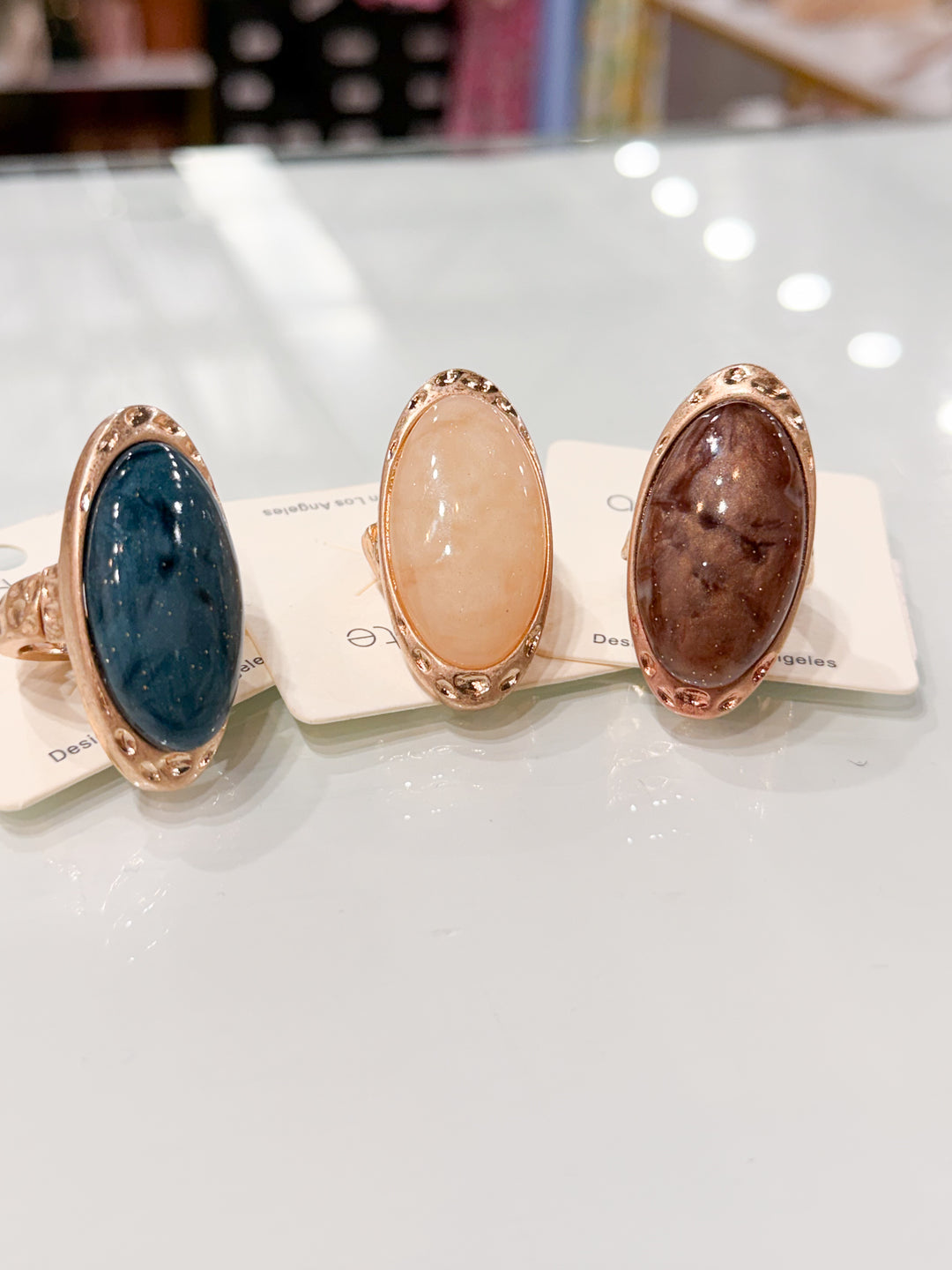 Oval Stone Stretch Ring