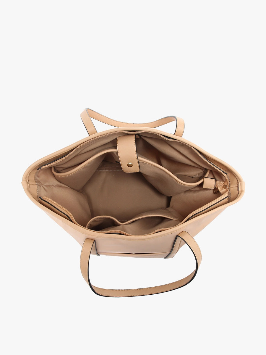 Nylon Tote Bag - Tan