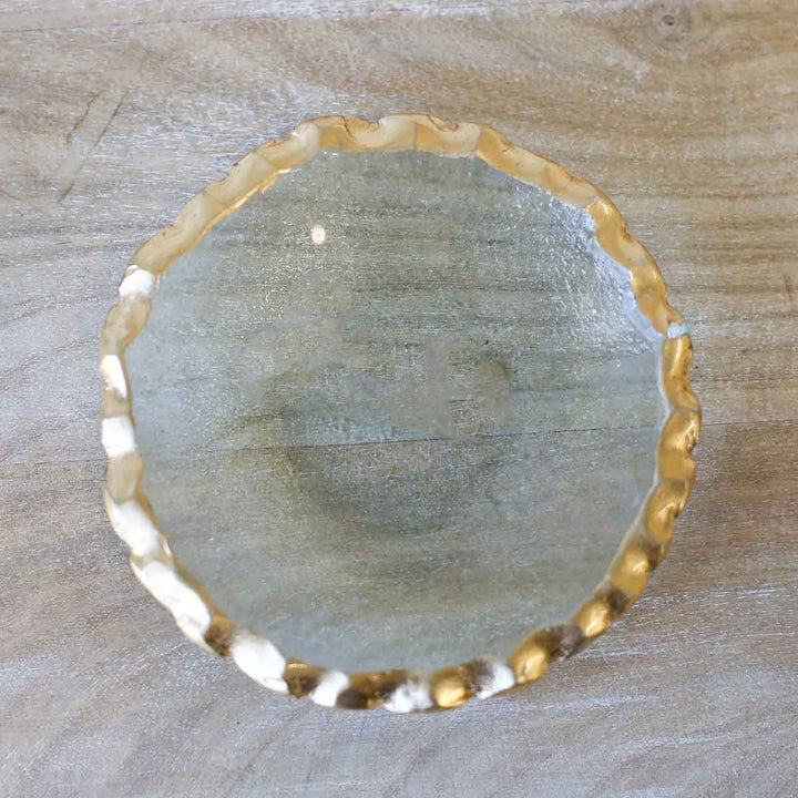 Trinket Dish - Gold/Clear