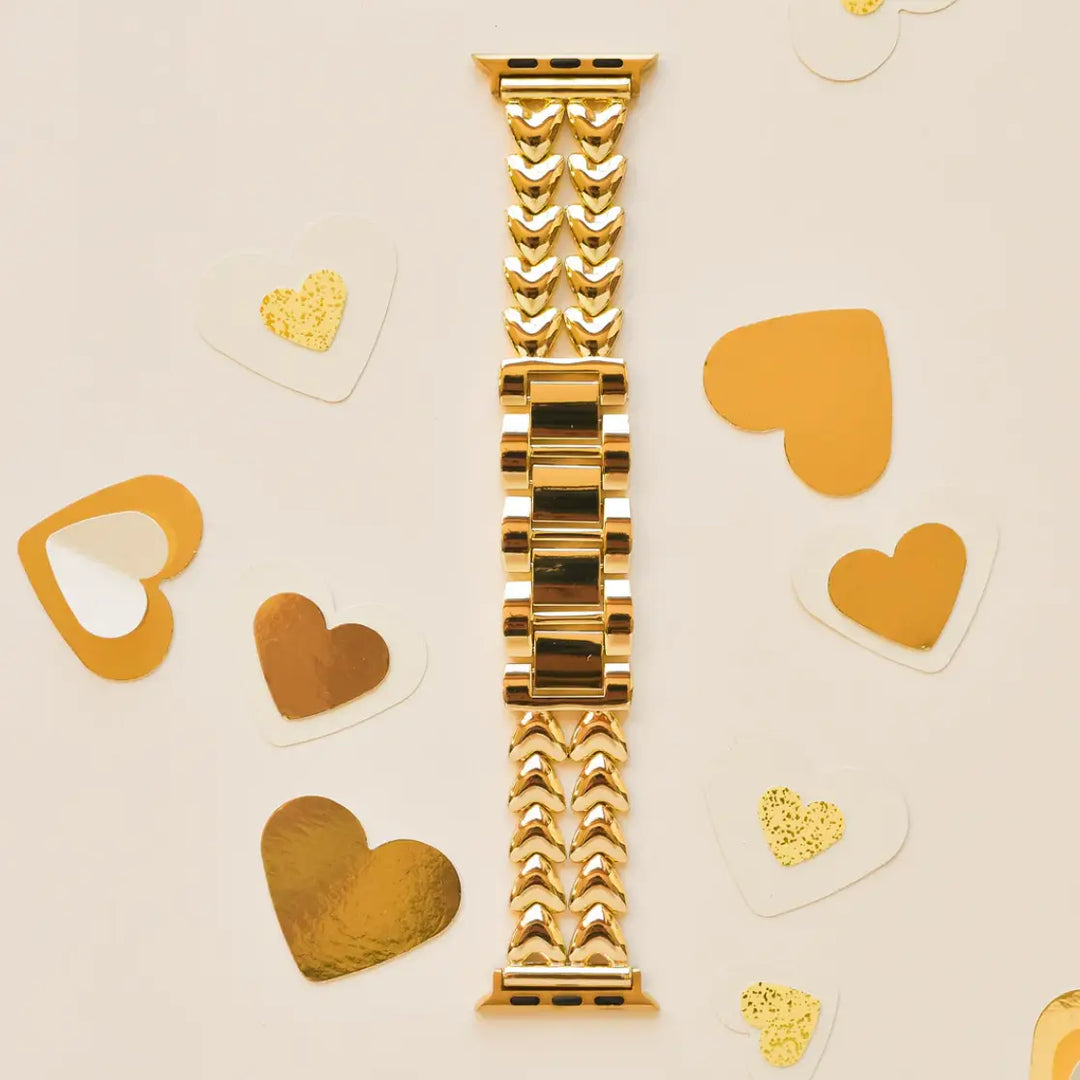 Heart Chain Apple Watch Band - Gold