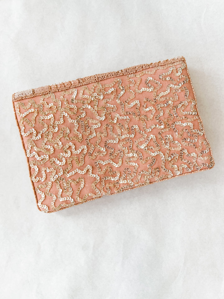 Blush Beaded Crossbody