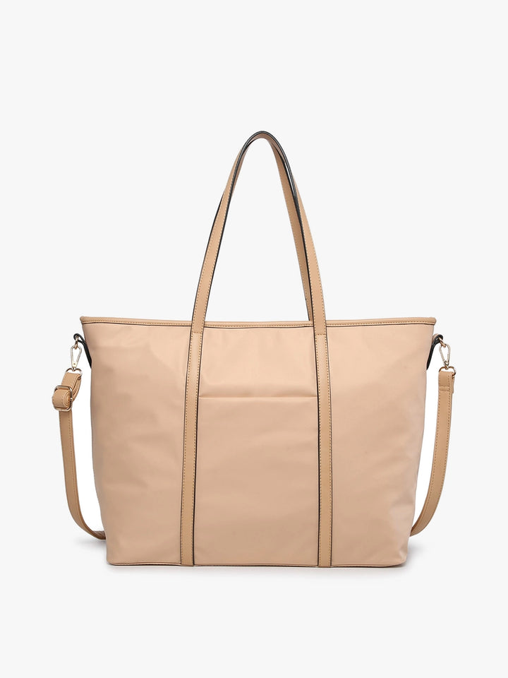 Nylon Tote Bag - Tan