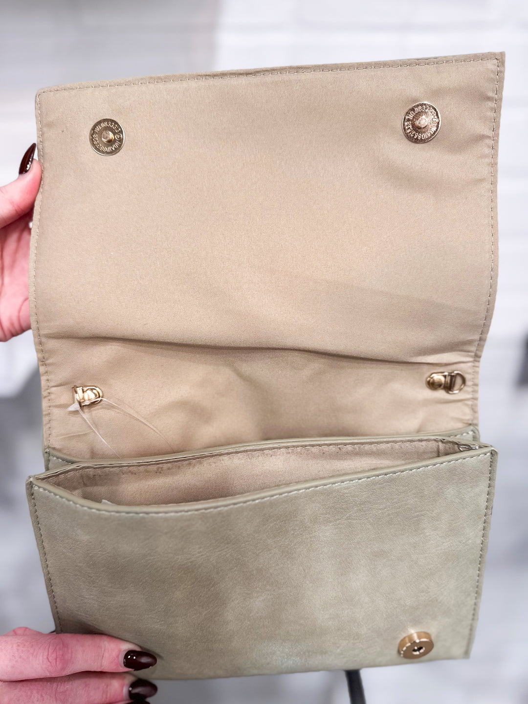 Bow Front Bag - Sage