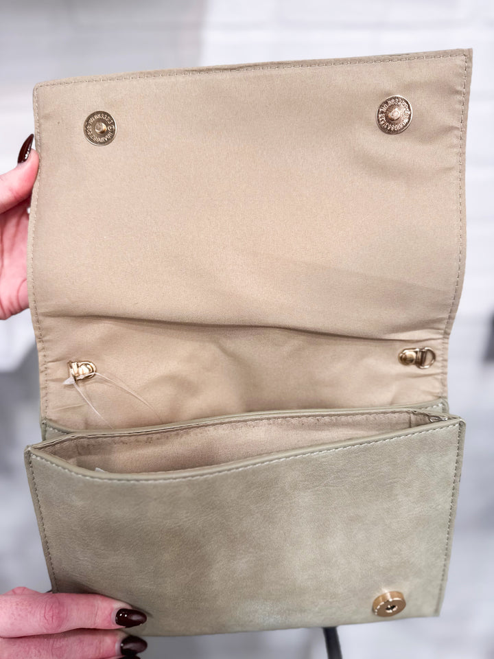 Bow Front Bag - Sage