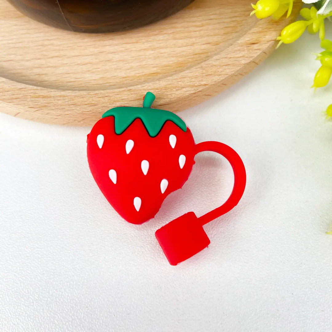 Straw Topper - Red Strawberry