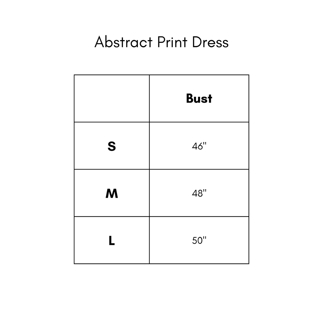 Abstract Print Dress - Blue