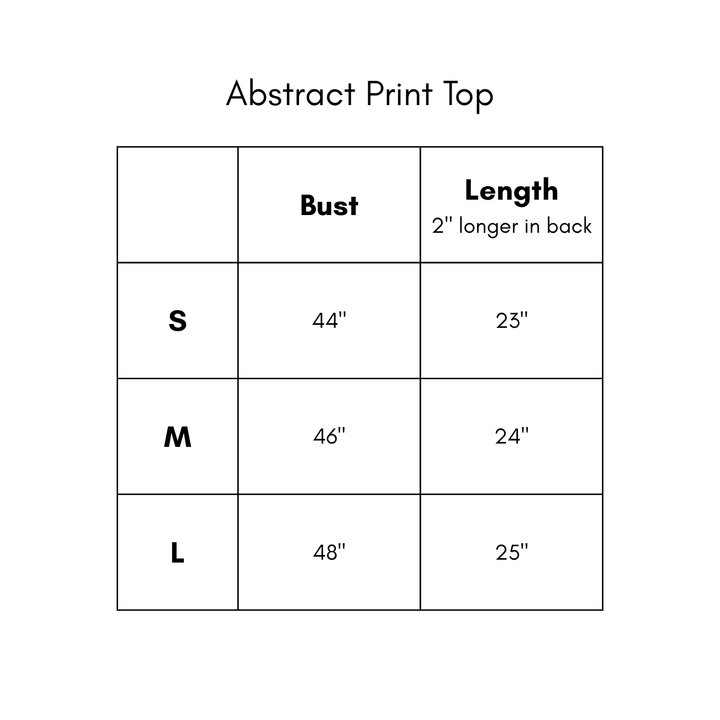 Abstract Print Top - Blue