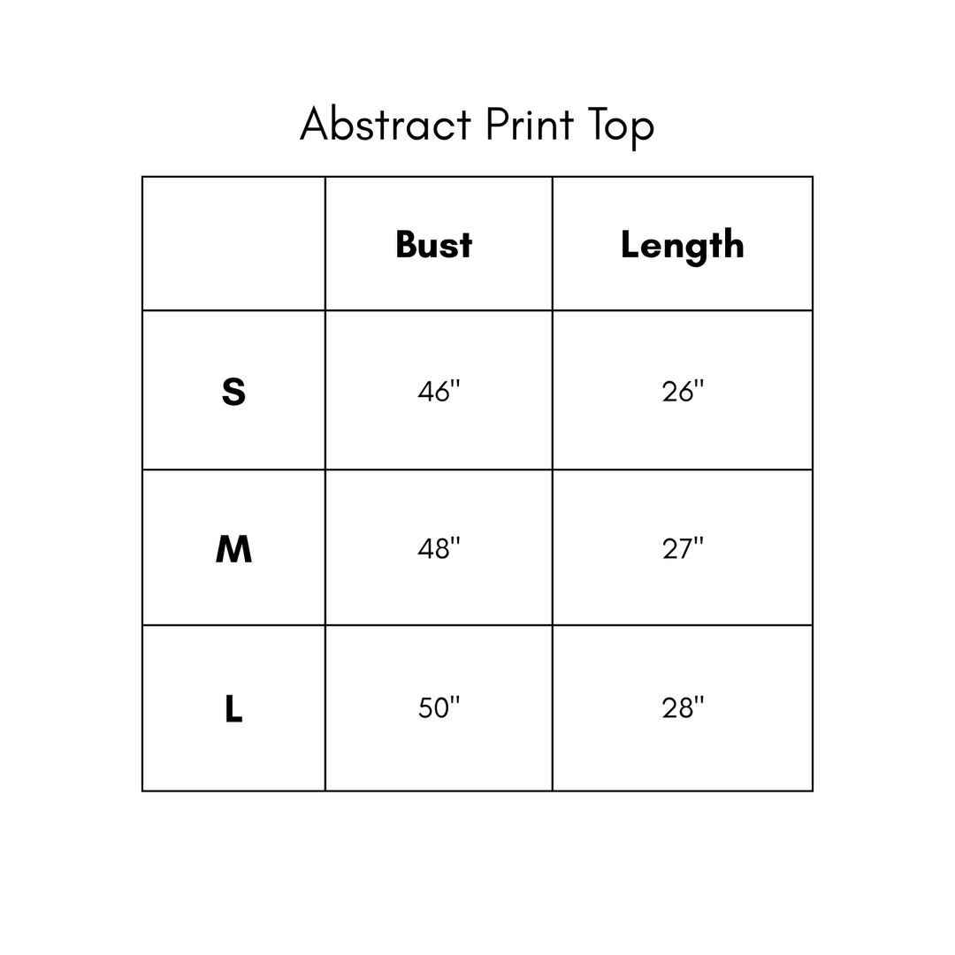 Abstract Print Top - Green