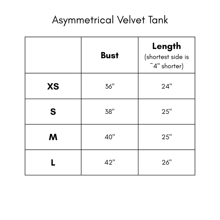Asymmetrical Velvet Tank - Rainforest