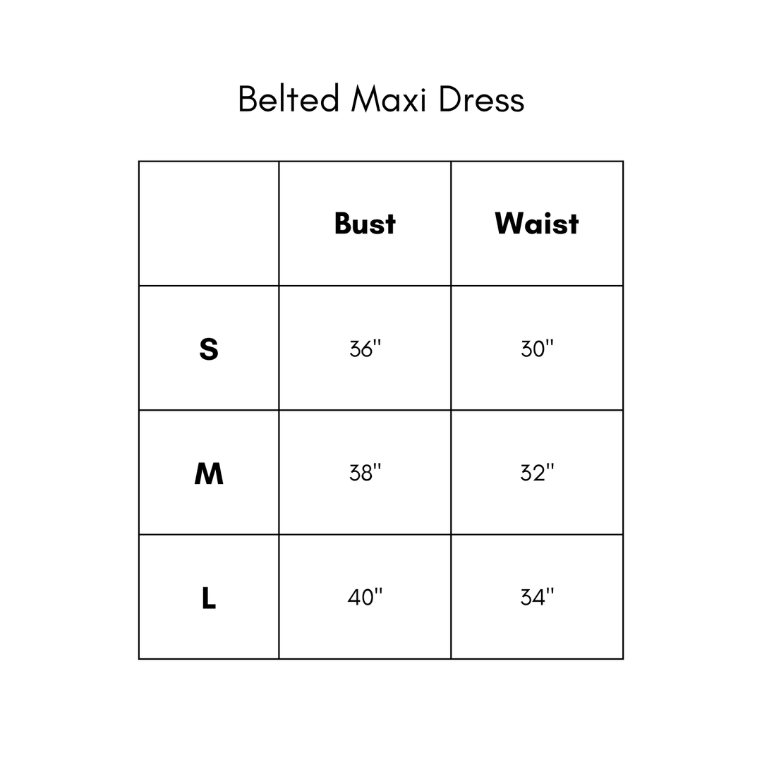 Belted Maxi Dress - Yellow