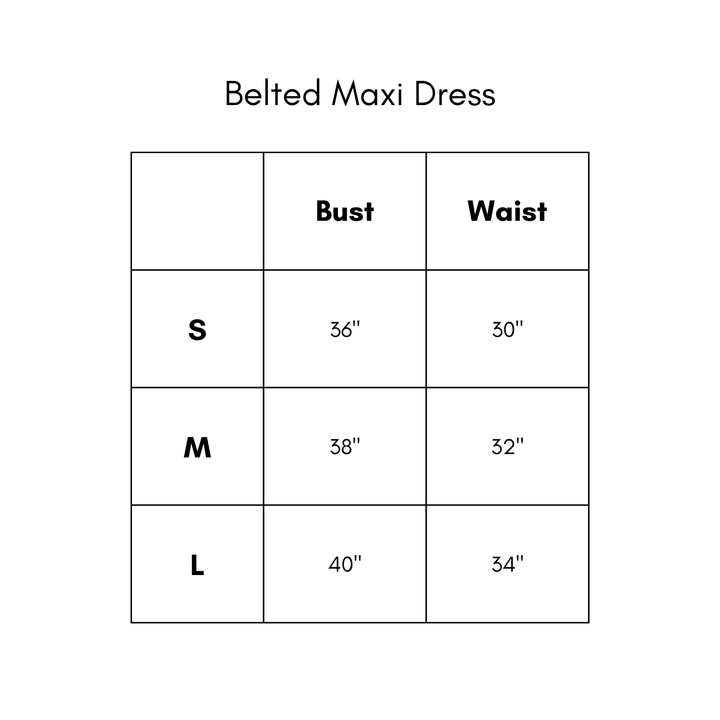 Belted Maxi Dress - Yellow
