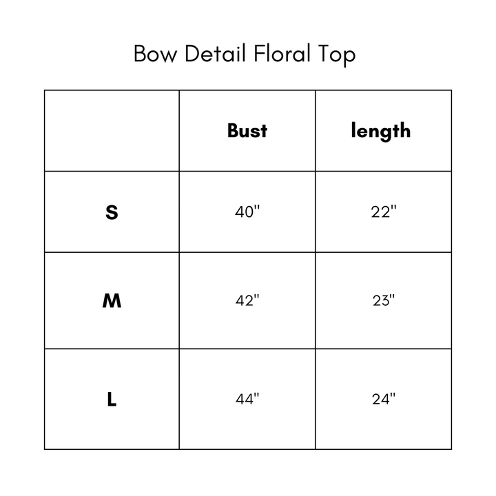 Bow Detail Floral Top - Stone/Black