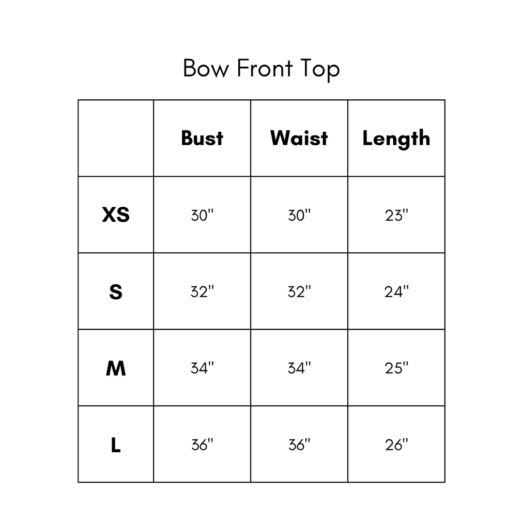 Bow Front Top - Red
