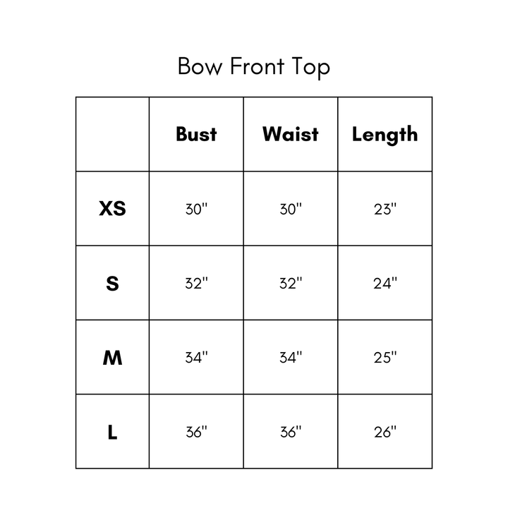Bow Front Top - Red