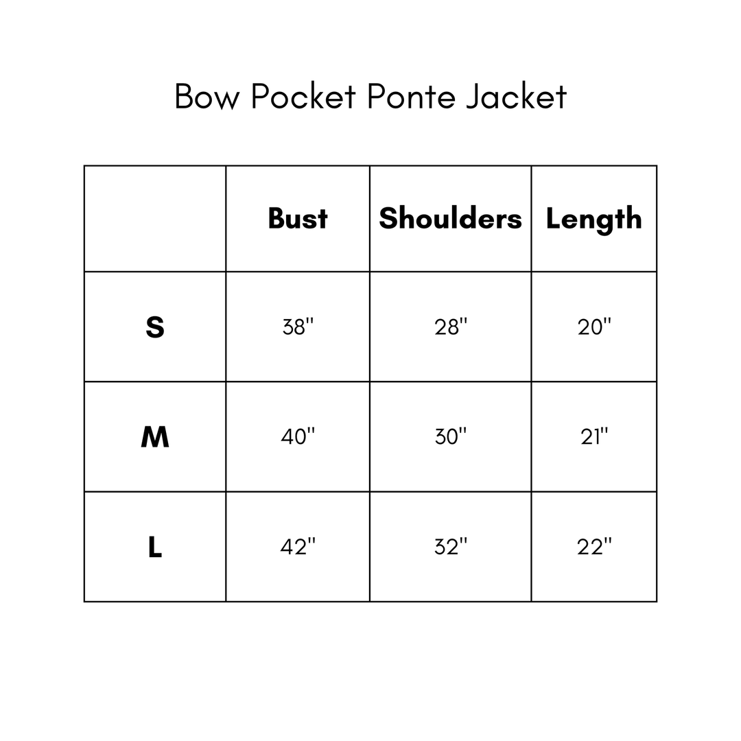 Bow Pocket Ponte Jacket - Red