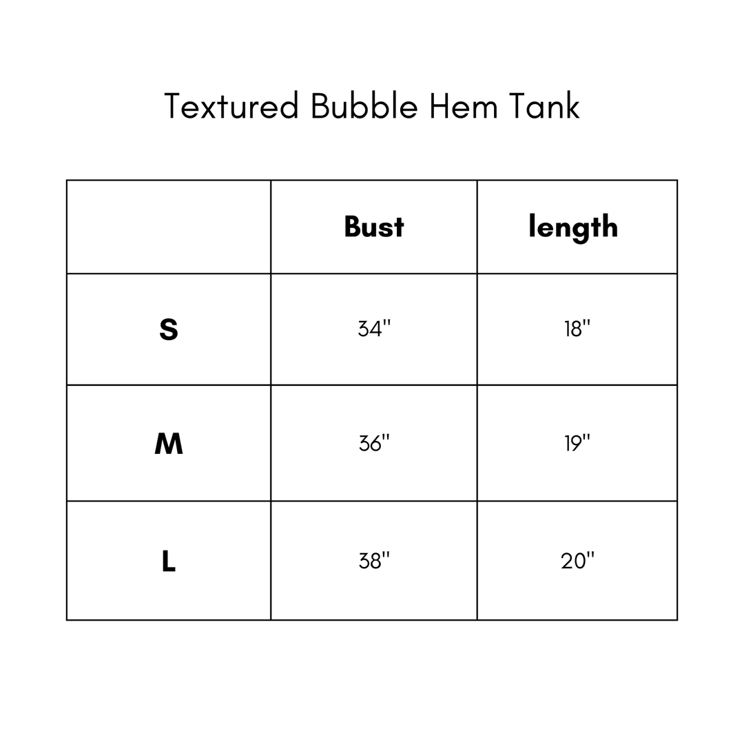 Textured Bubble Hem Tank - Brown
