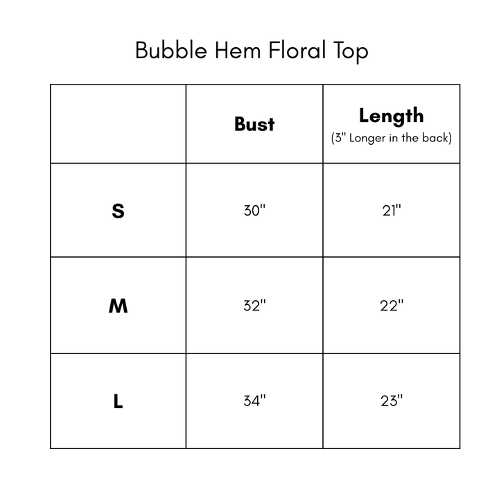 Bubble Hem Floral Top - Chocolate