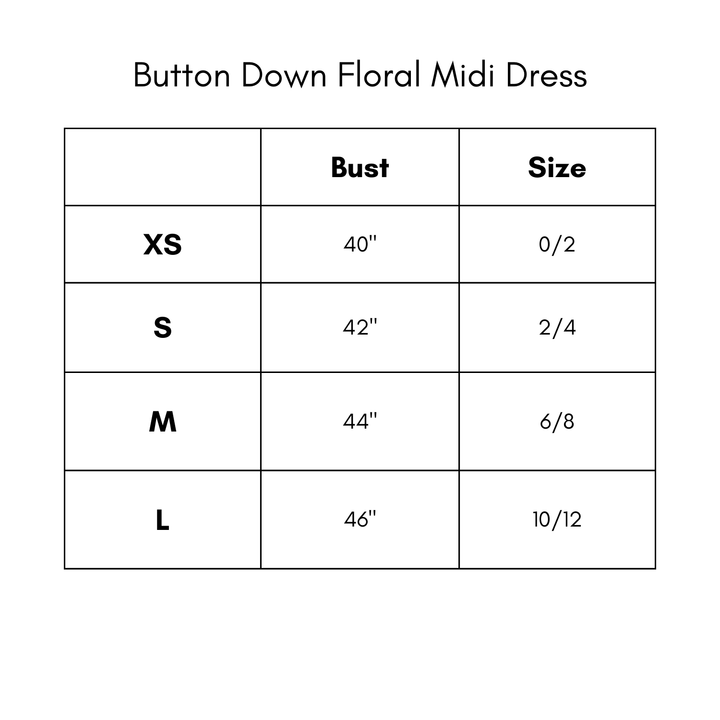 Button Down Floral Midi Dress