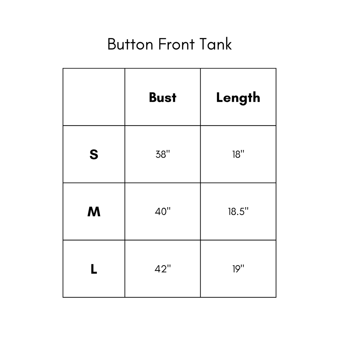 Button Front Tank - Red