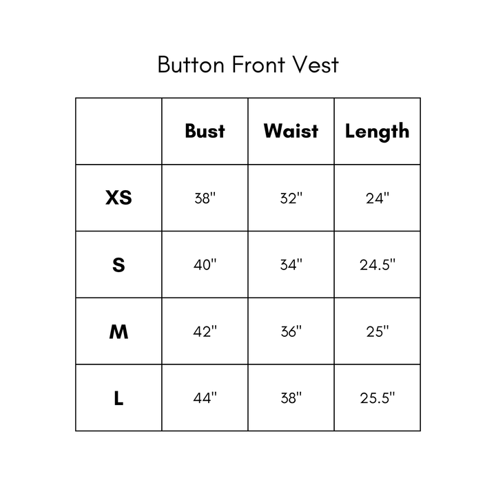 Button Front Vest - Navy