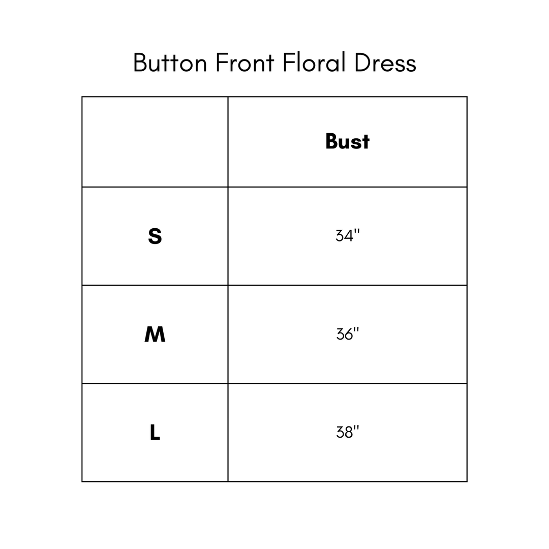 Button Front Floral Dress