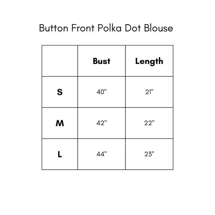 Button Front Polka Dot Blouse - Brown