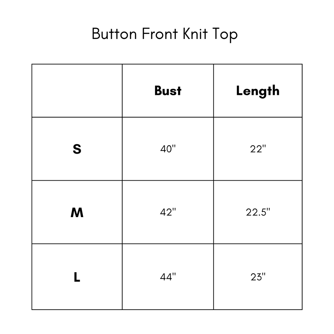 Button Front Knit Top - Mocha