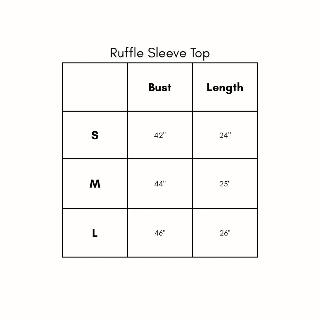 Ruffle Sleeve Top - Brick