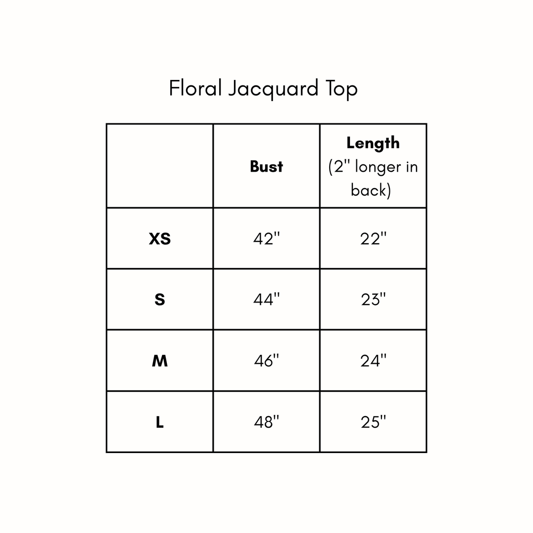 Floral Jacquard Blouse - Brown