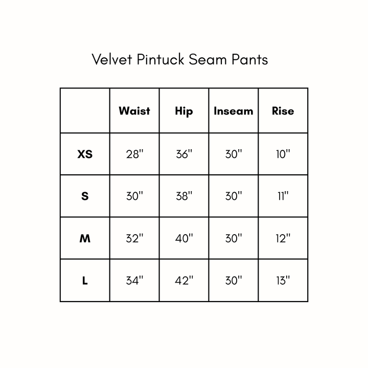 Velvet Pintuck Seam Pants - Dark Brown