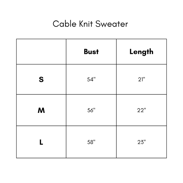 Cable Knit Sweater - Burgundy