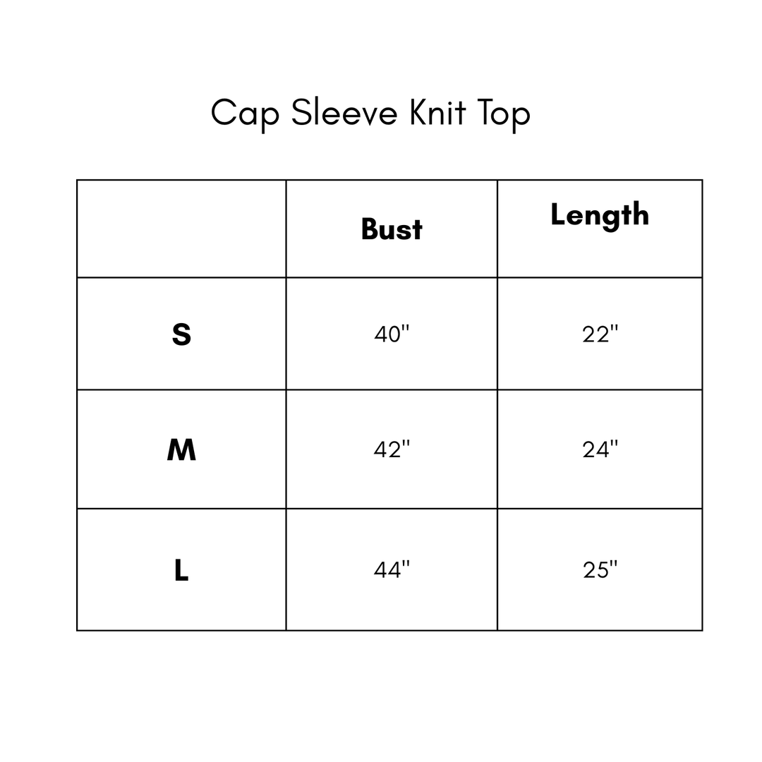 Cap Sleeve Knit Top - Lemon