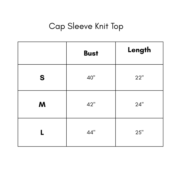 Cap Sleeve Knit Top - Blue