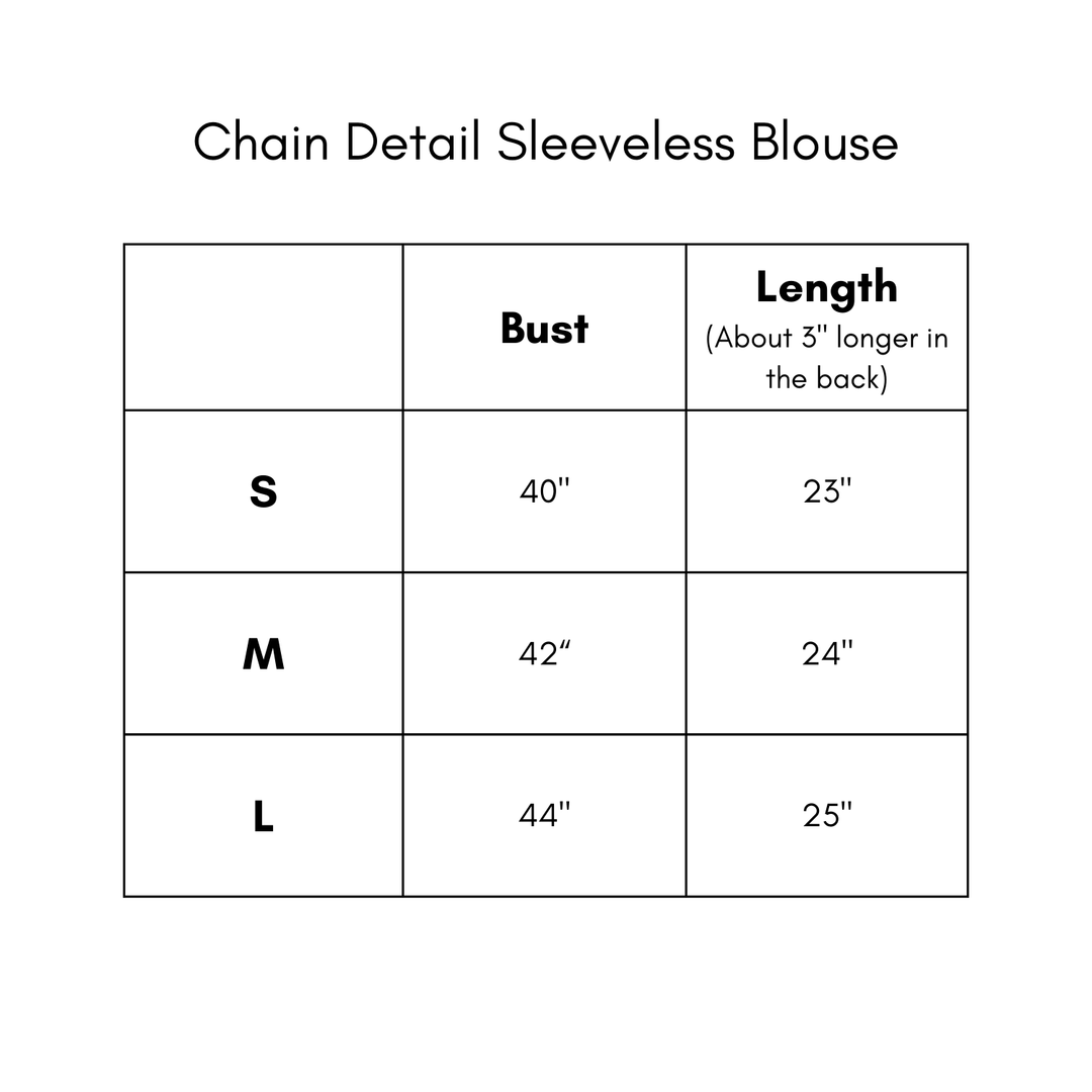 Chain Detail Sleeveless Blouse - Cream