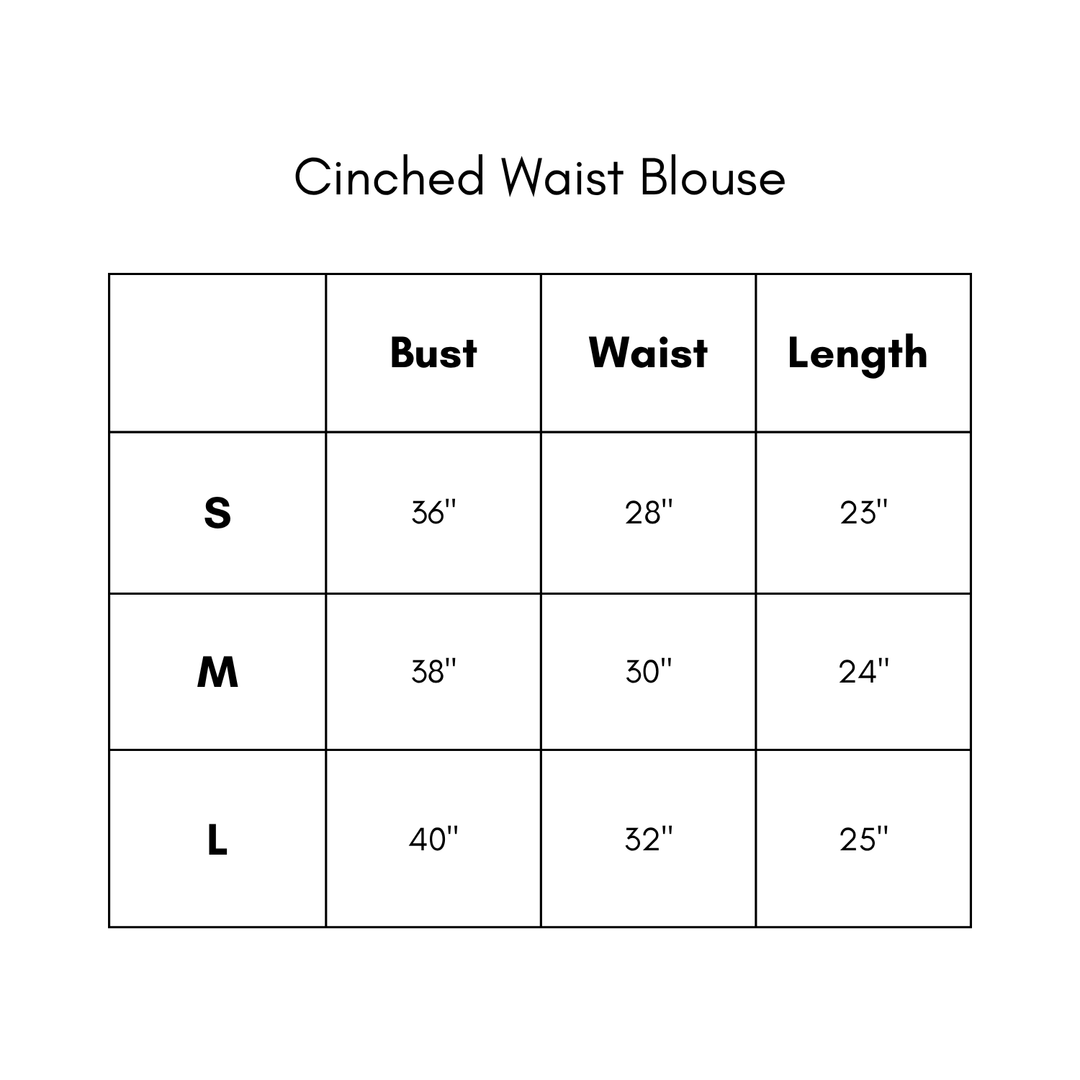 Cinched Waist Blouse - Off White