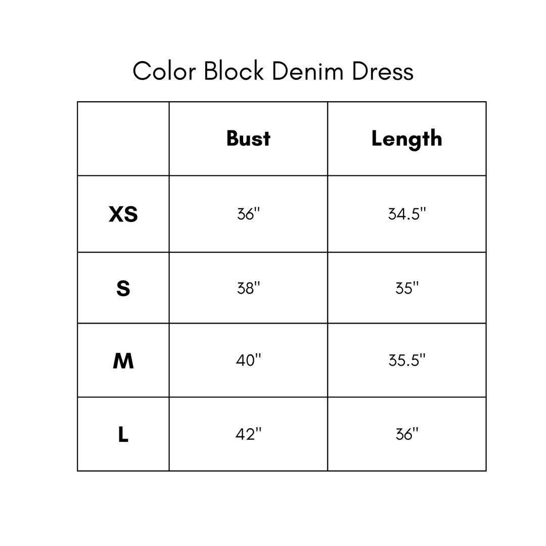 Color Block Denim Dress