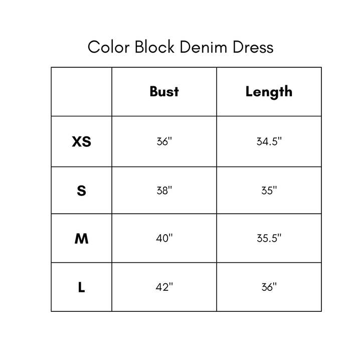 Color Block Denim Dress