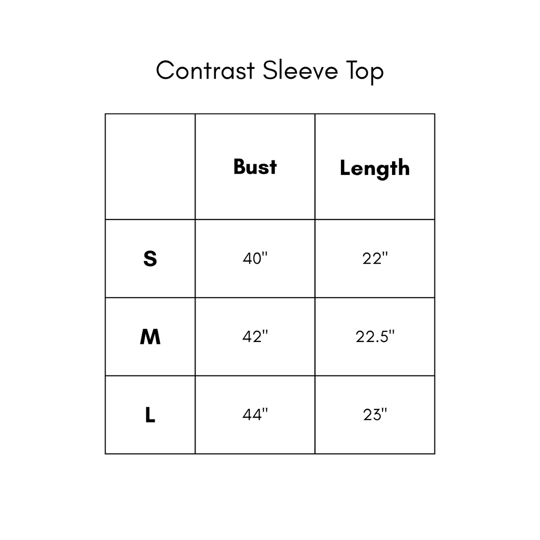 Contrast Sleeve Top - Forest