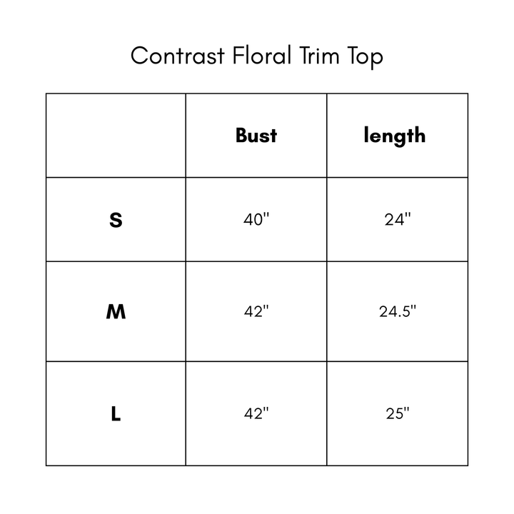 Contrast Trim Floral Top - Chocolate