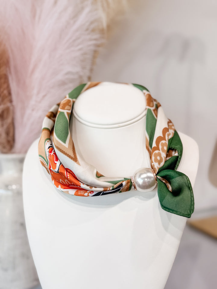 Magnetic Scarf Necklace - Green
