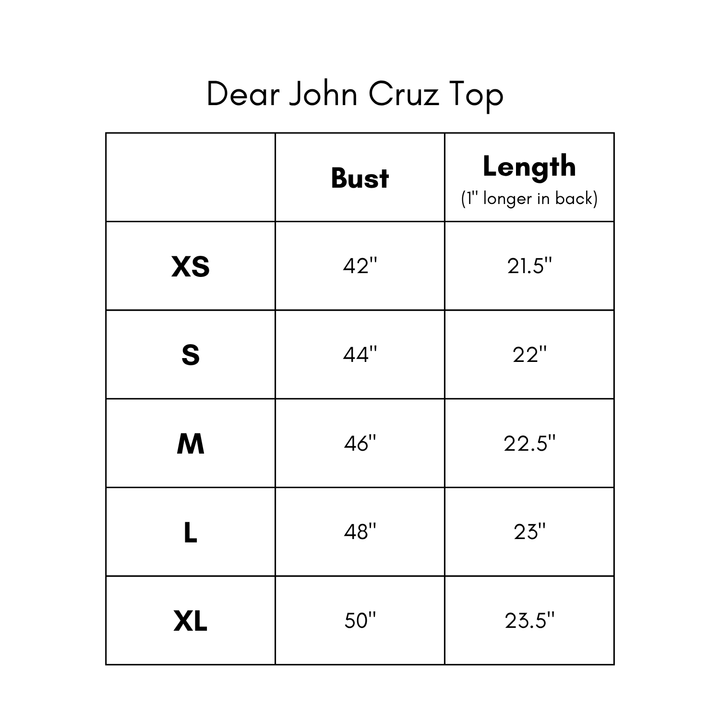 Dear John Cruz Top - Salsa