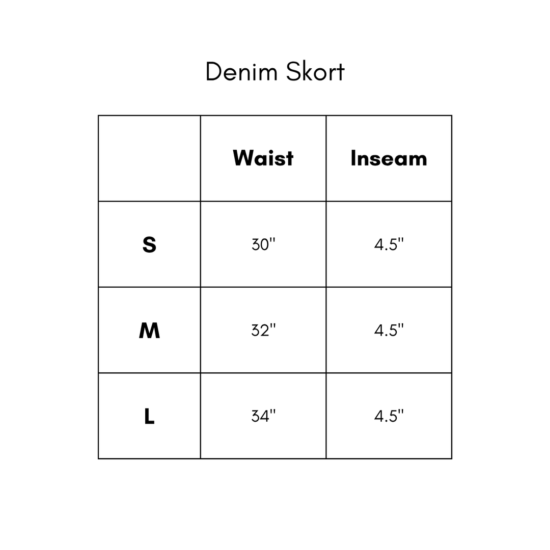 Denim Skort - Light Wash