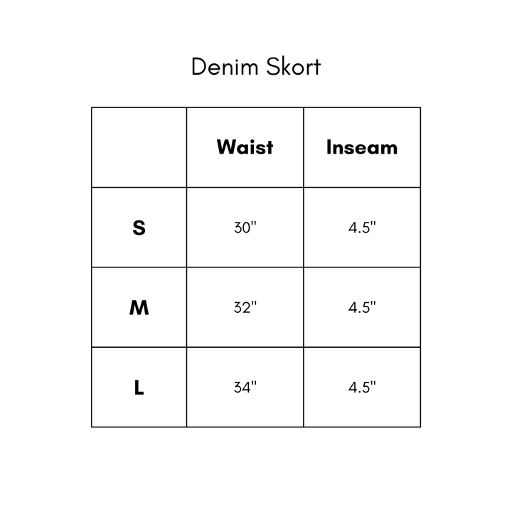 Denim Skort - Light Wash
