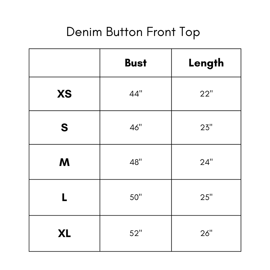 Denim Button Front Top
