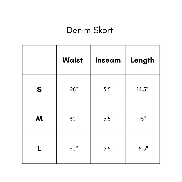 Denim Skort - Dark