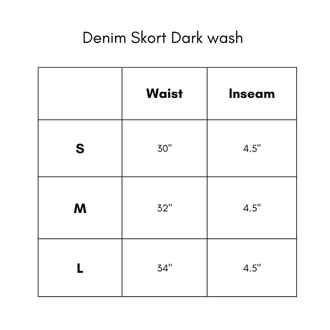 Denim Skort - Dark Wash