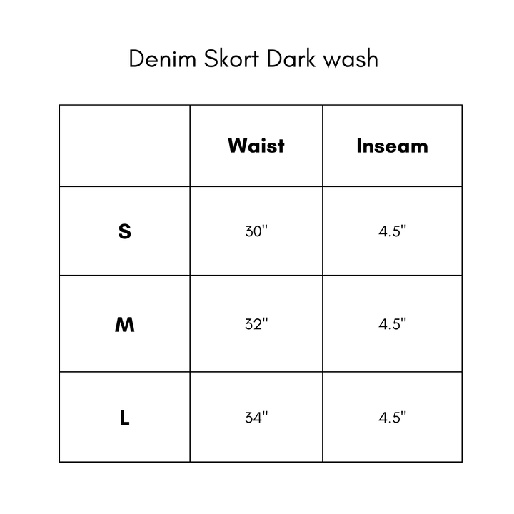 Denim Skort - Dark Wash
