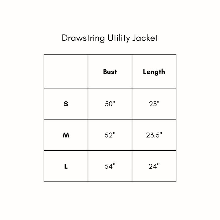 Drawstring Utility Jacket - Burgundy